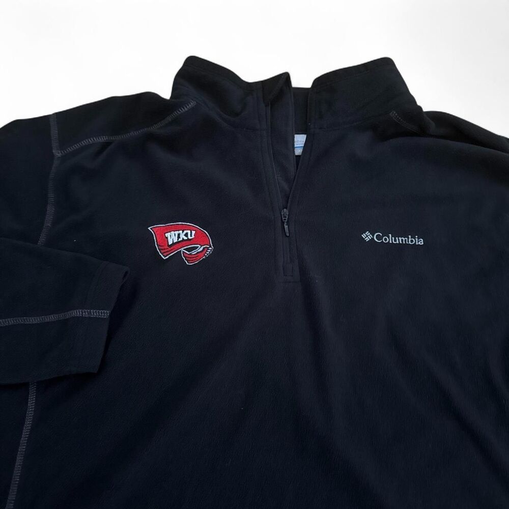 Columbia WKU Western Kentucky University Hilltoppers Black Fleece 1/4 Zip XXL
